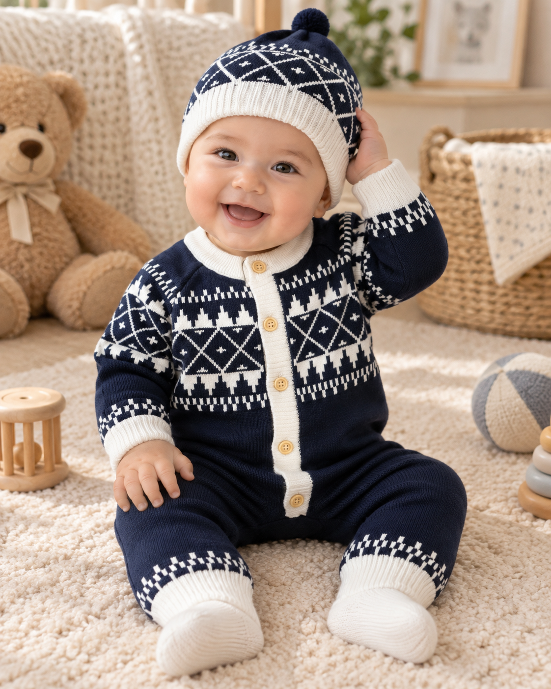 Baby Onesie & Beanie Set